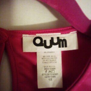 Pink Peplum Body Con Dress Size 1X
